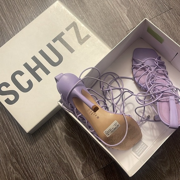 Schutz Heyde Ankle Tie Sandal | Size 10 (lilac) - Picture 4 of 4
